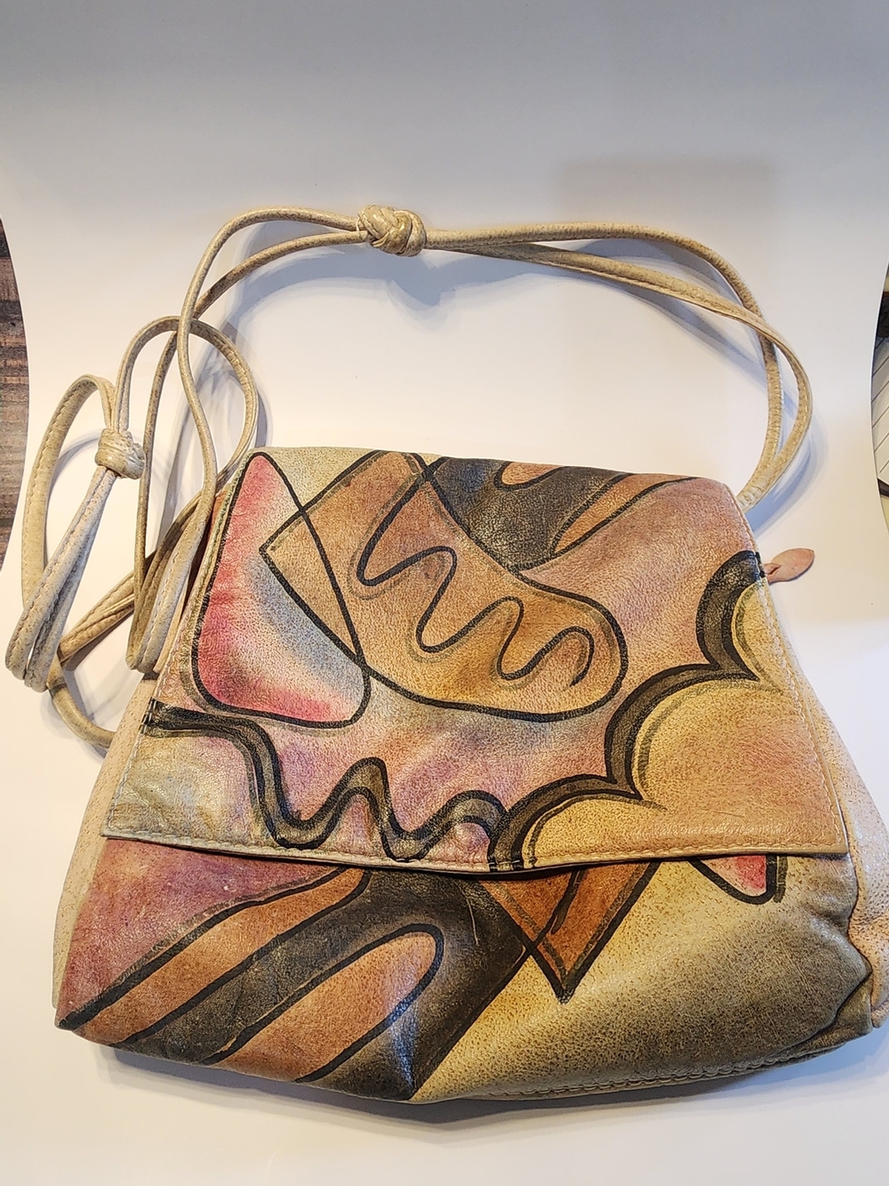 Vintage Magnifique and SAM SAM Painting Multicolor Bag